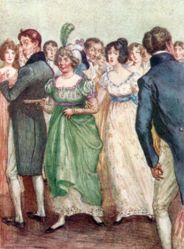Ilustração para a abadia de Northanger por Jane Austen de Arthur Wallis Mills