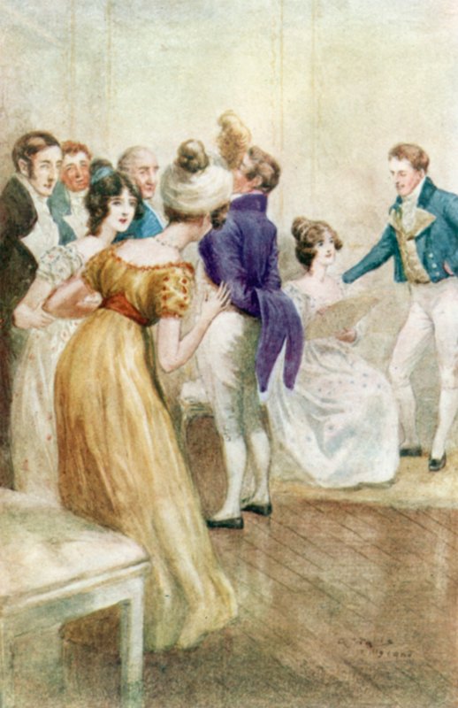 Ilustração para a abadia de Northanger por Jane Austen de Arthur Wallis Mills