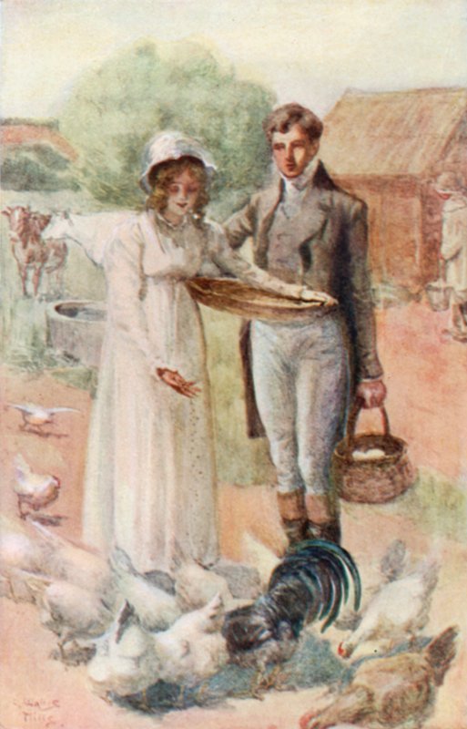 Ilustração para a abadia de Northanger por Jane Austen de Arthur Wallis Mills