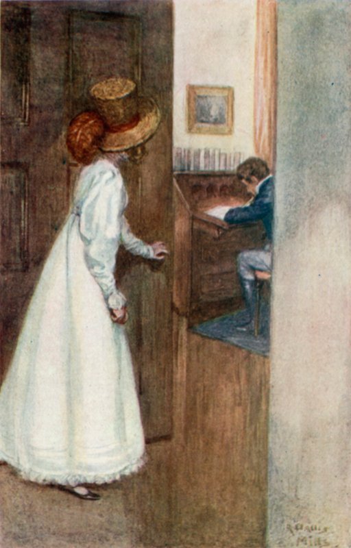 Ilustração para a abadia de Northanger por Jane Austen de Arthur Wallis Mills