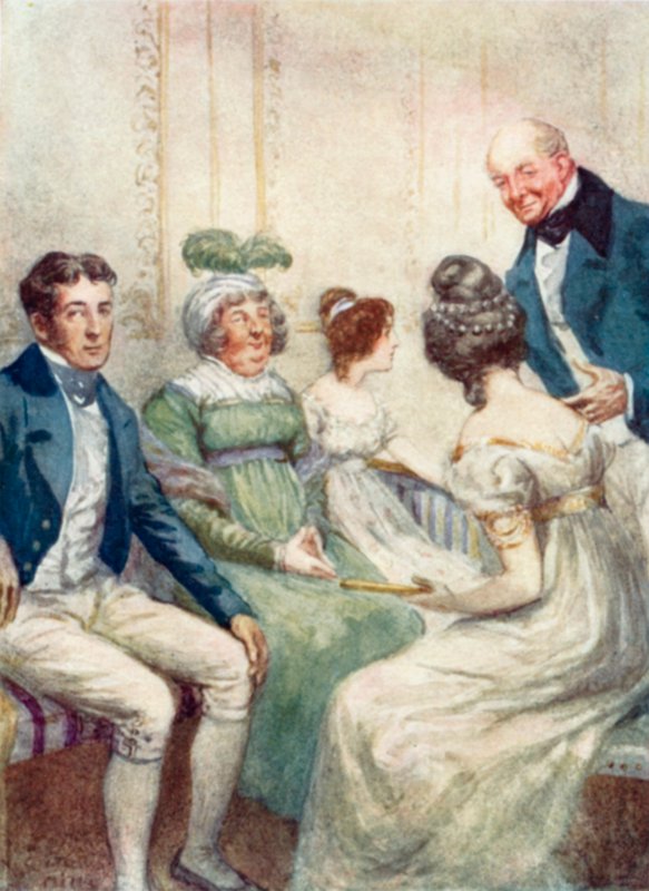 Ilustração para persuasão por Jane Austen de Arthur Wallis Mills