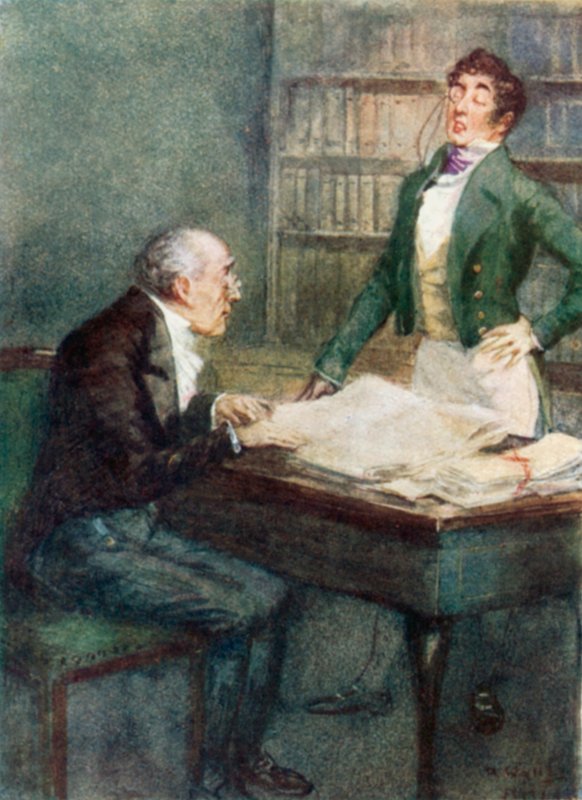 Ilustração para persuasão por Jane Austen de Arthur Wallis Mills