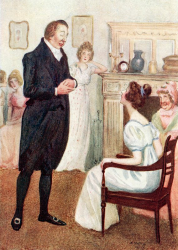 Ilustração para Orgulho e Preconceito por Jane Austen de Arthur Wallis Mills