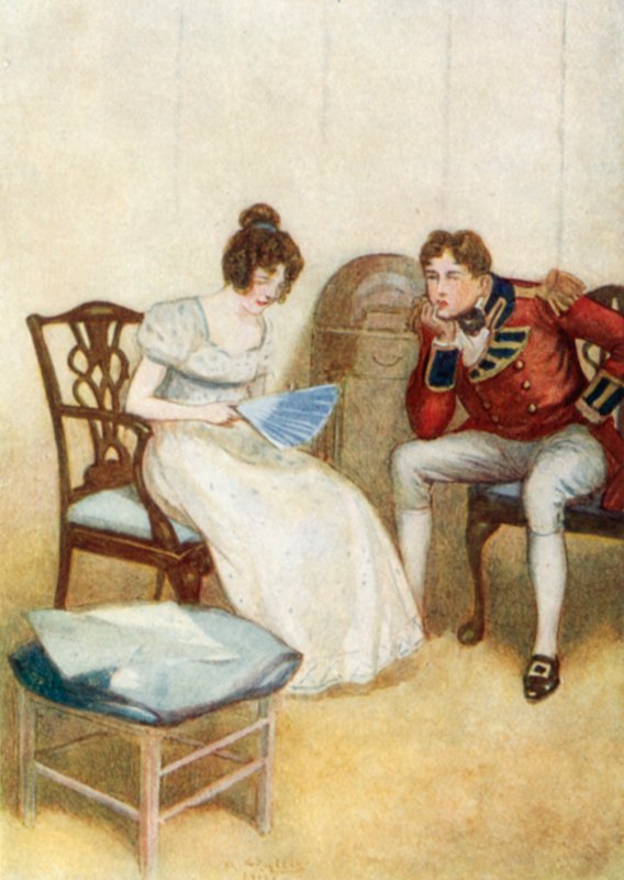 Ilustração para Orgulho e Preconceito por Jane Austen de Arthur Wallis Mills