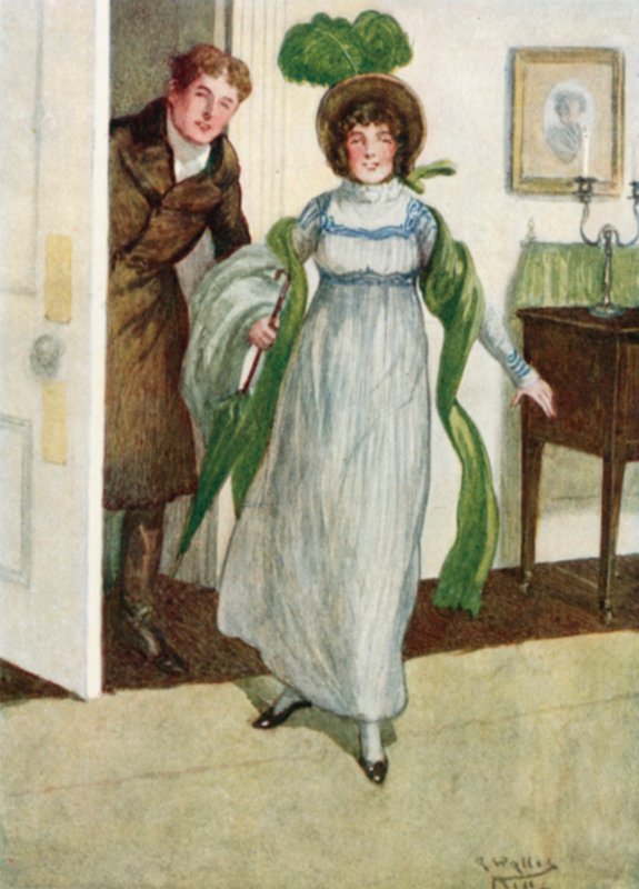 Ilustração para Orgulho e Preconceito por Jane Austen de Arthur Wallis Mills