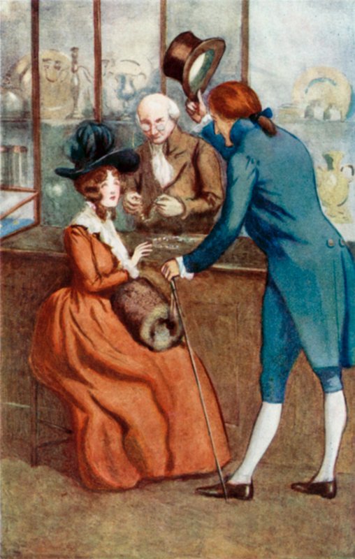 Ilustração para Senso e Sensibilidade por Jane Austen de Arthur Wallis Mills