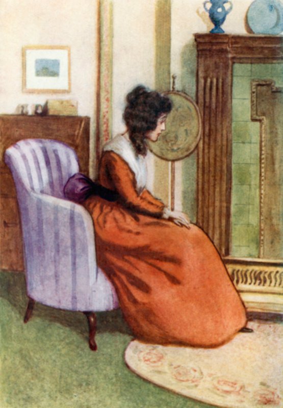Ilustração para Senso e Sensibilidade por Jane Austen de Arthur Wallis Mills