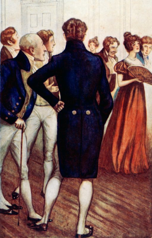 Ilustração para Senso e Sensibilidade por Jane Austen de Arthur Wallis Mills