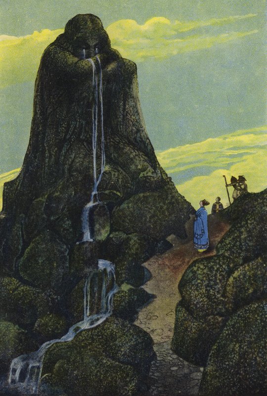 Niobe transformada em pedra chorosa (cor litho) de Artus Scheiner