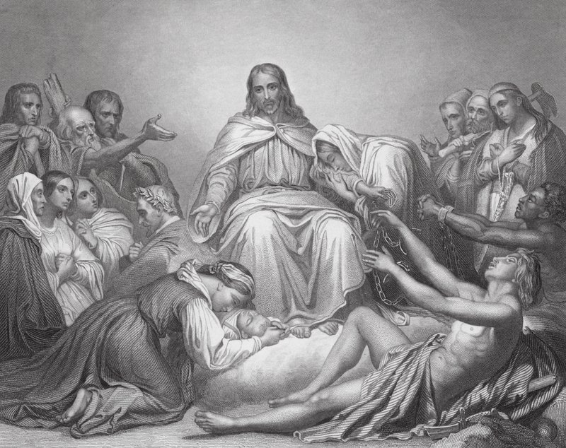 Cristo Consolador, Lucas, cap. IV, versículos 16 e 21 (gravura) de Ary (after) Scheffer
