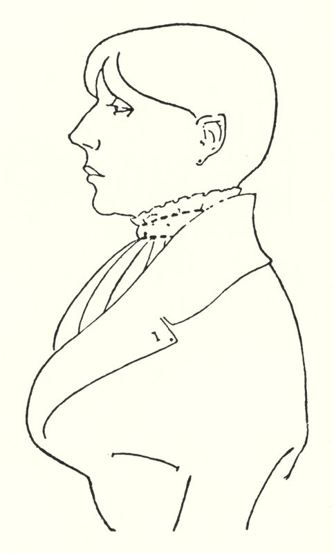 Retrato de contorno de si mesmo de Aubrey Beardsley