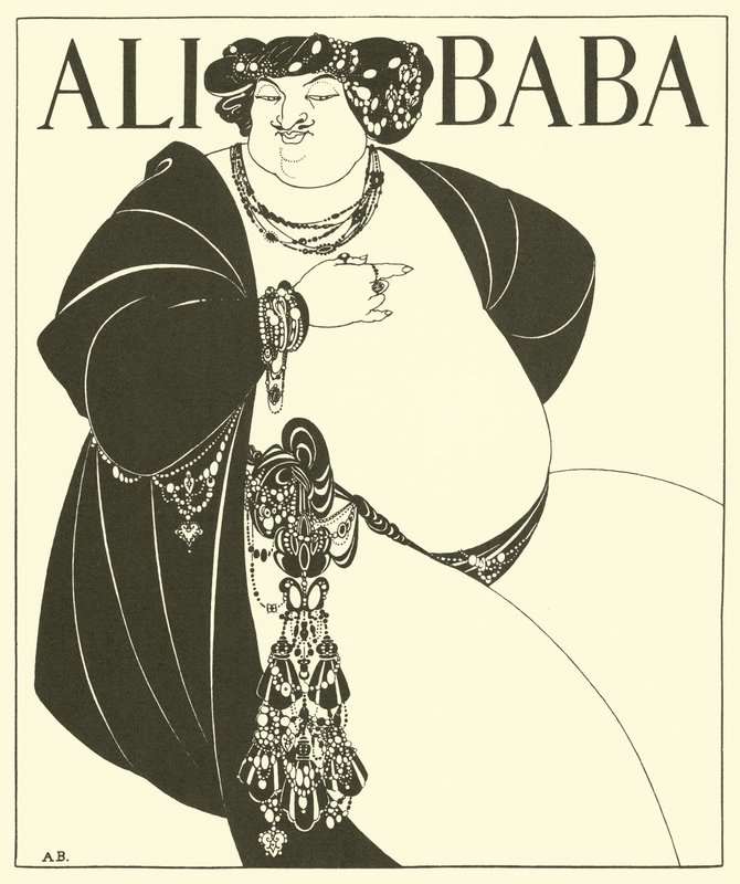 Ali Baba (litografia) de Aubrey (after) Beardsley
