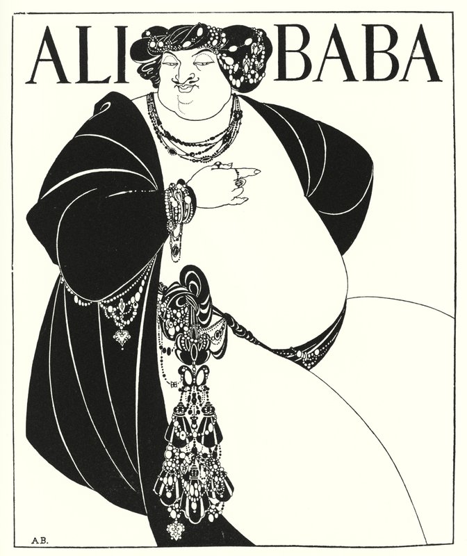 Desenho da capa para "The Forty Thieves" (gravura) de Aubrey (after) Beardsley