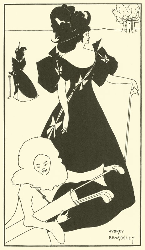 Desenho para um Cartão de Golfe (litografia) de Aubrey (after) Beardsley
