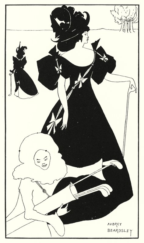 Design para um cartão de golfe (gravura) de Aubrey (after) Beardsley