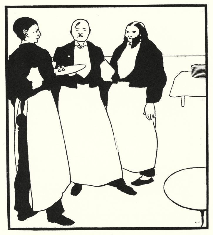 Garcons De Cafe (gravura) de Aubrey (after) Beardsley