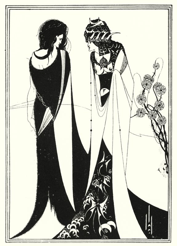 John e Salome (gravura) de Aubrey (after) Beardsley