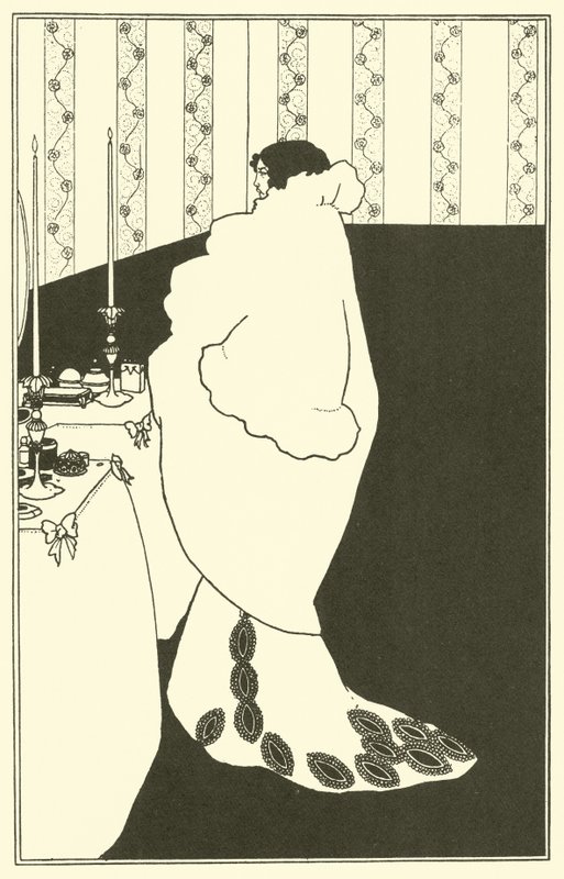 A Senhora das Camélias (litografia) de Aubrey (after) Beardsley
