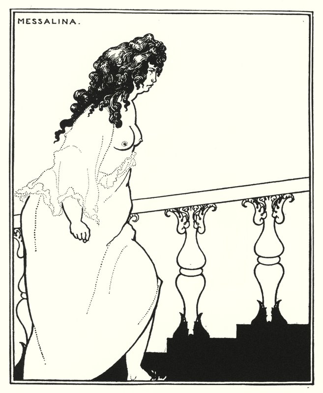 Messalina voltando do banho (gravura) de Aubrey (after) Beardsley