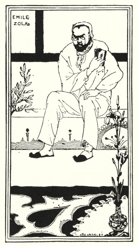 Retrato de Emile Zola (gravura) de Aubrey (after) Beardsley
