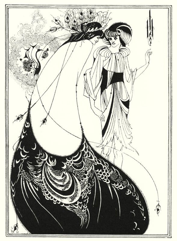A Saia do Pavão (gravura) de Aubrey (after) Beardsley
