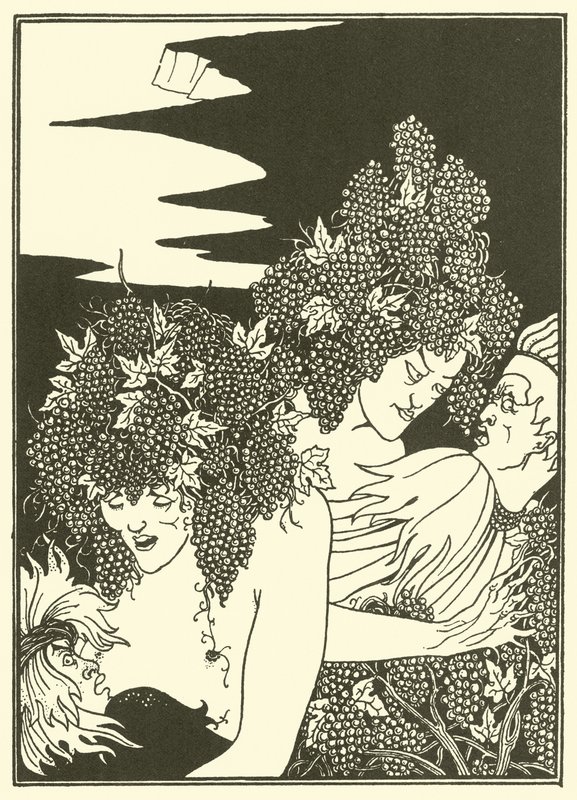 A Laço do Vintage (litografia) de Aubrey (after) Beardsley