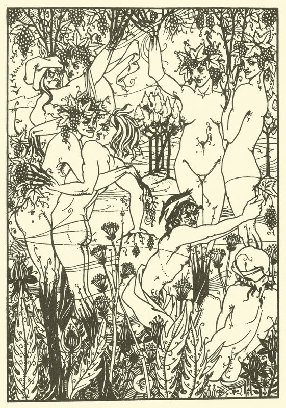 O Laço da Vindima 1894 (litografia) de Aubrey (after) Beardsley