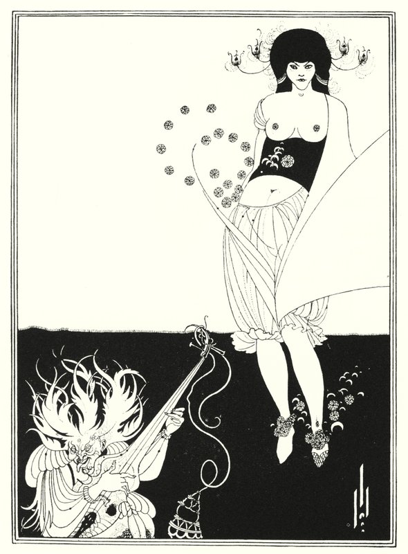 A Dança do Estômago (gravura) de Aubrey (after) Beardsley