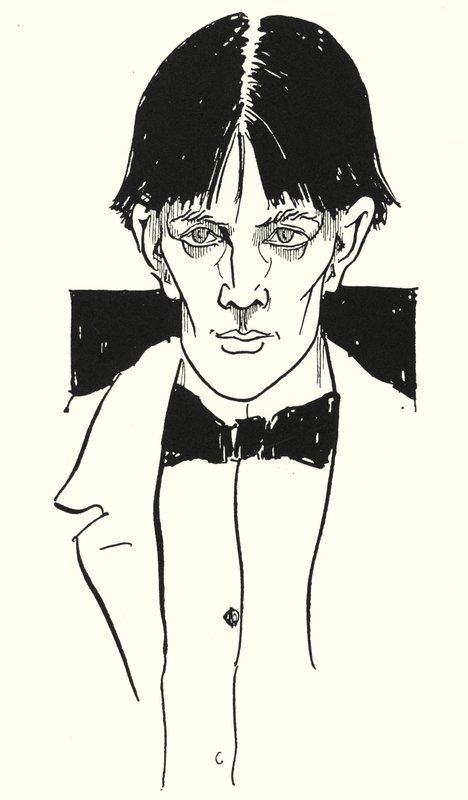 Um retrato de Aubrey Beardsley sozinho de Aubrey Beardsley