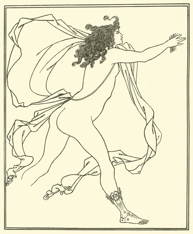 Apolo perseguindo Daphne de Aubrey Beardsley