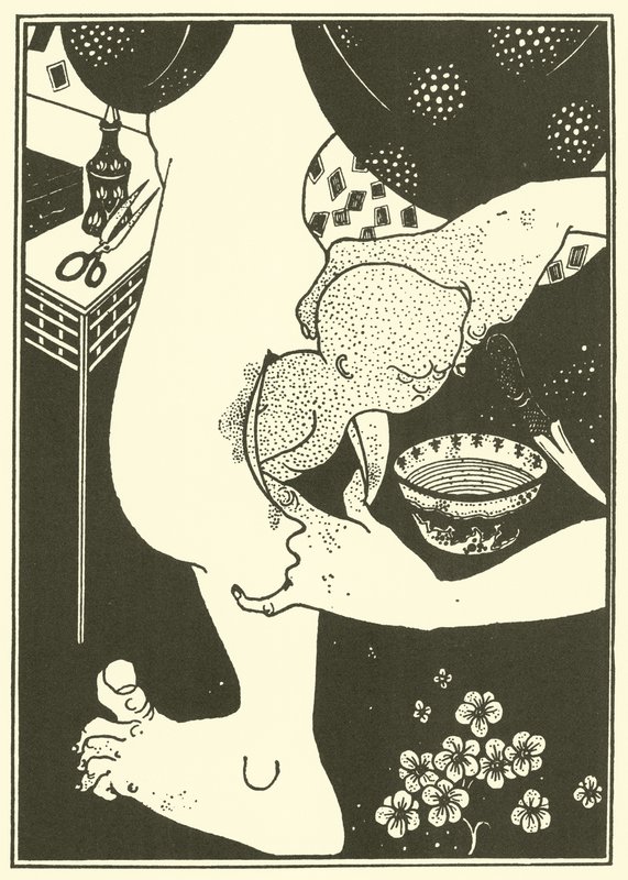 Nascimento do bezerro da perna de Aubrey Beardsley