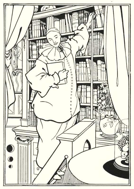 Design para capa de "Pierrot" de Aubrey Beardsley