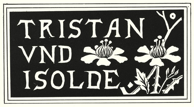 Design da capa da cópia de Aubrey Beardsley de "Tristan Und Isolde" de Aubrey Beardsley
