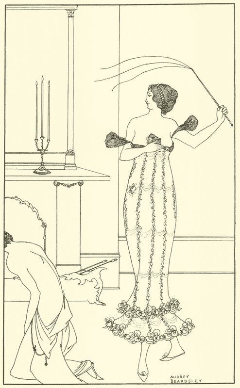 Frontispício, o relato completo e verdadeiro da maravilhosa missão de Earl Lavender de Aubrey Beardsley