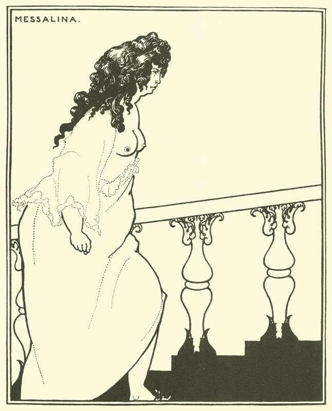 Messalina voltando do banho de Aubrey Beardsley