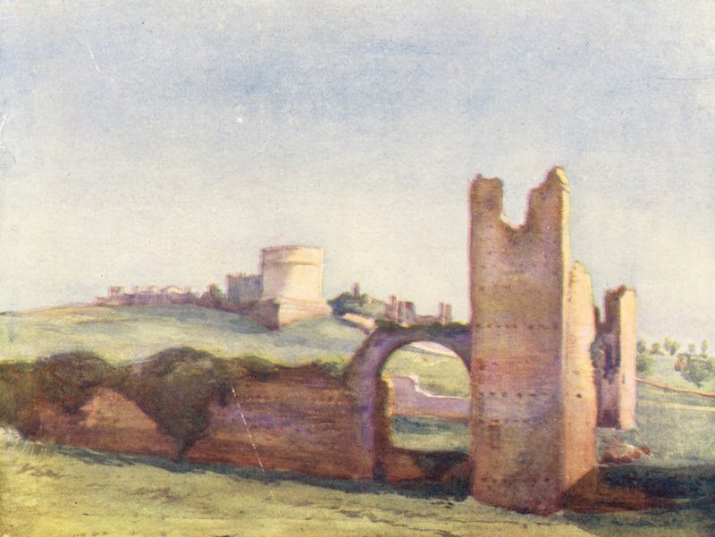 Roma: Circo de Maxêncio (litografia a cores) de Aubrey Waterfield