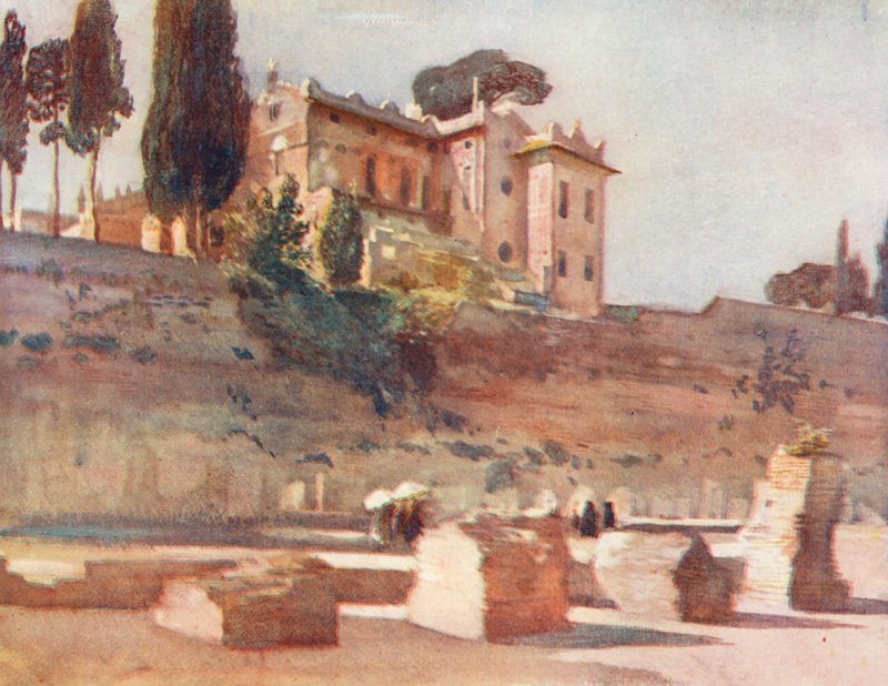 Roma: Do Estádio de Domiciano (litografia a cores) de Aubrey Waterfield