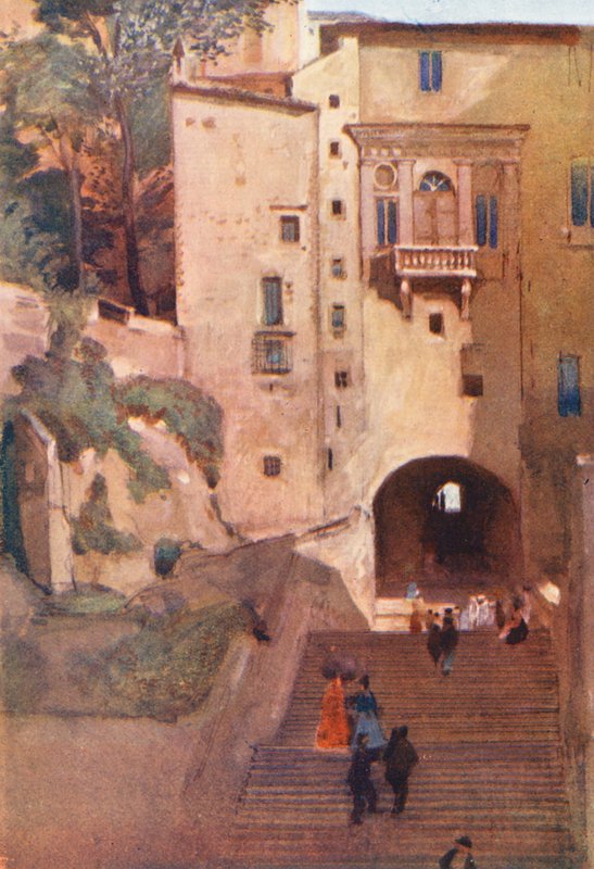 Roma: Casa de Vanozza (litografia a cores) de Aubrey Waterfield