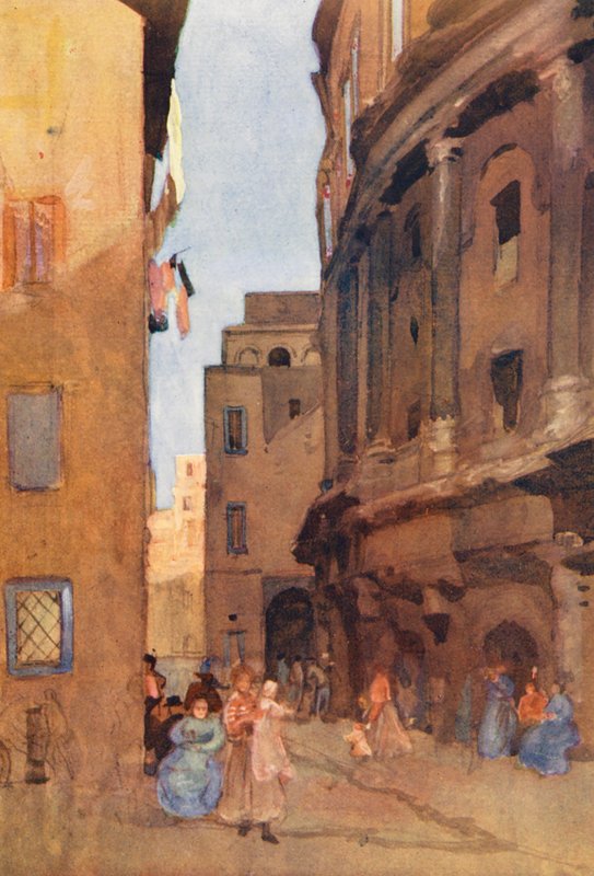 Roma: Teatro de Marcelo (litografia a cores) de Aubrey Waterfield