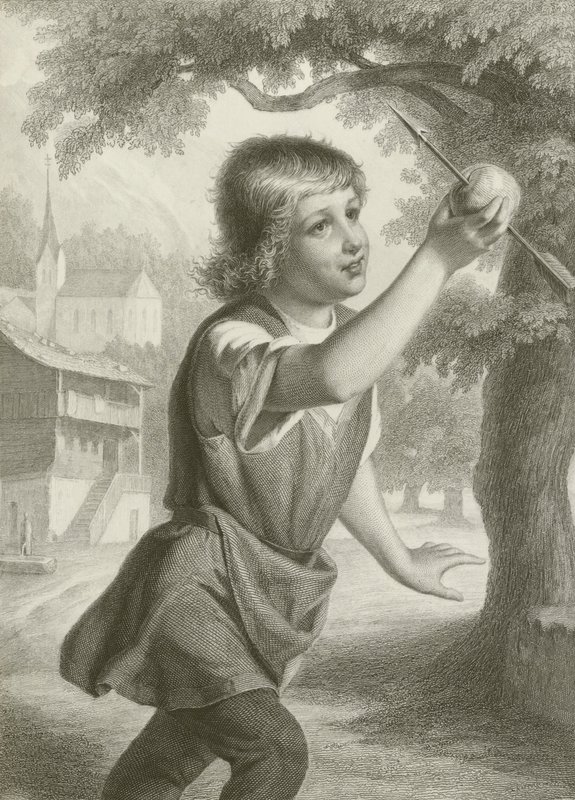 Knabe do Tell (gravura) de August Friedrich Pecht