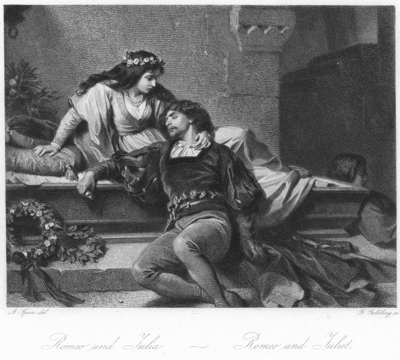 Cena de Romeu e Julieta de August Spiess