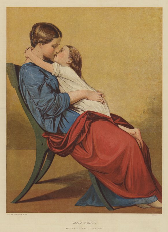 Boa Noite (Chromolitho) de Auguste Toulmouche