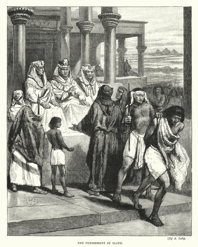 A Punição da Preguiça (gravação) de Auguste Francois (after) Laby