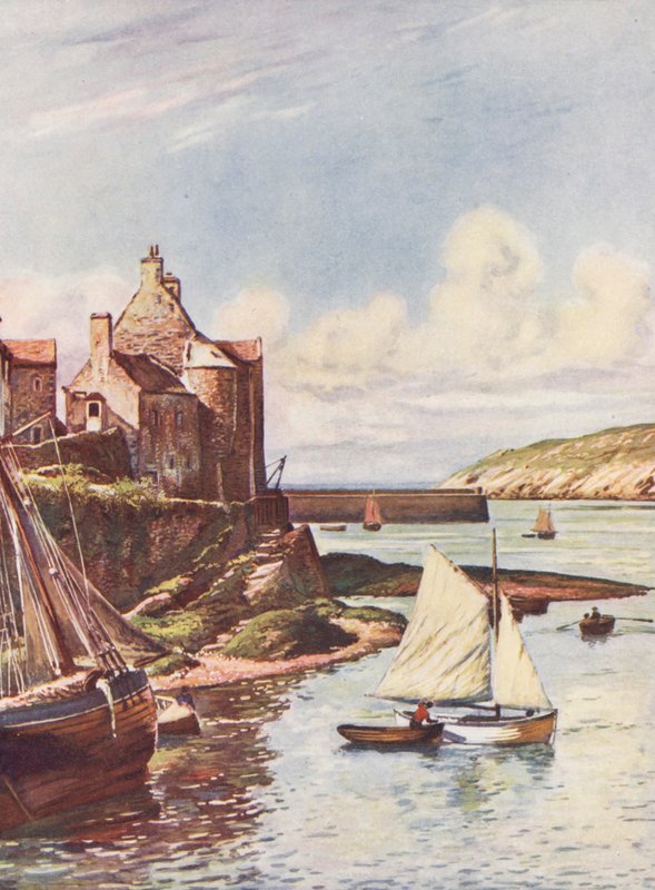França: Le Port Du Conquet (litografia a cores) de Auguste Gerardin