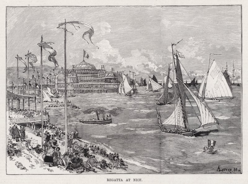 Regata em Nice (gravura) de Auguste Lepere