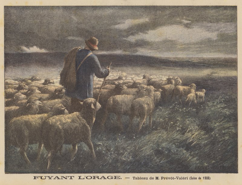 Fugindo da tempestade de Auguste Prévot Valeri