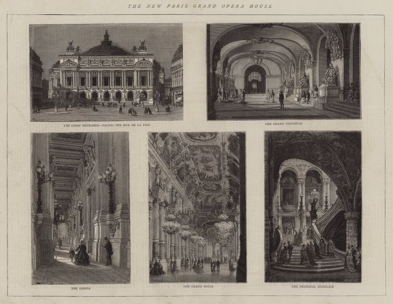 A nova casa de ópera de Paris de Auguste Victor Deroy