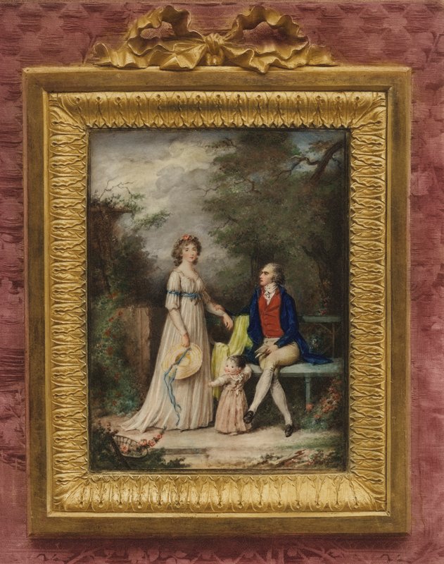 Retrato do artista Augustin Ritt e sua família de Augustin Ritt