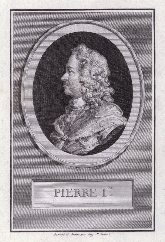 Pedro o Grande, Czar da Rússia (gravura) de Augustin de Saint Aubin