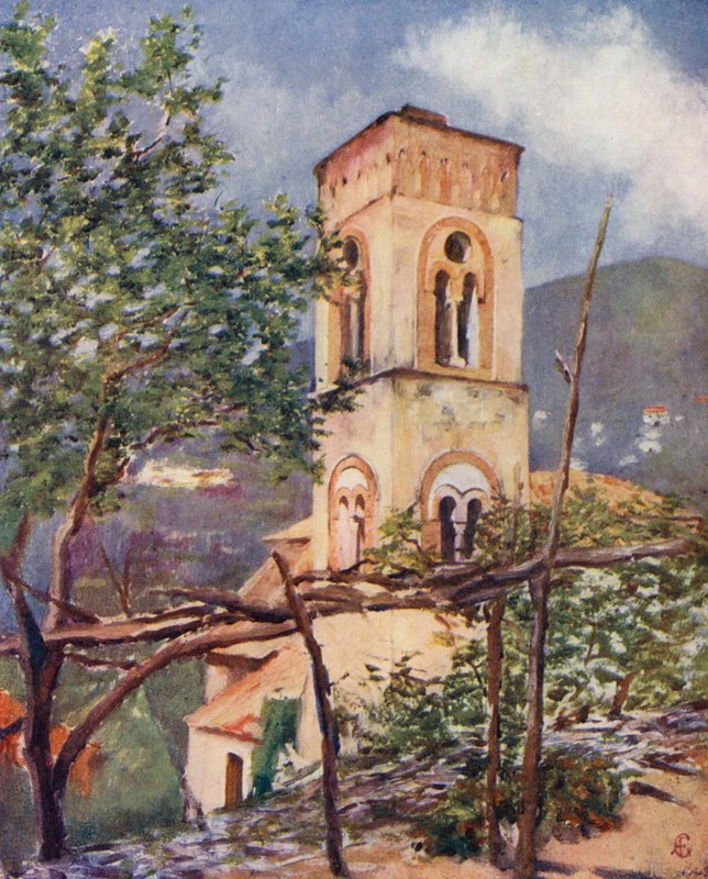 Catedral de Ravello (litografia a cores) de Augustine Fitzgerald